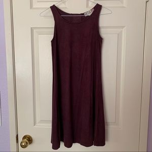 Plum Faux Suede Tank Dress Size XS